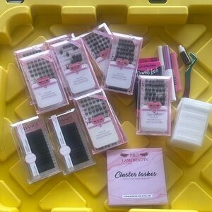 Cluster Lashes Lot with extras